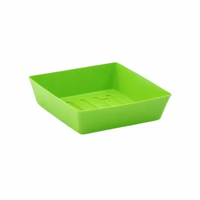 5X5 Shallow Microgreen Trays Green No Holes