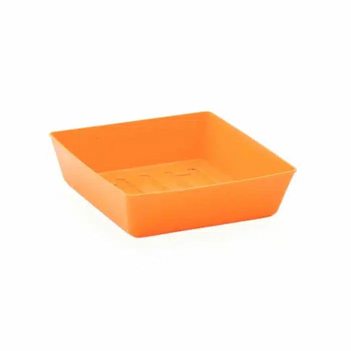 5X5 Shallow Microgreen Trays Orange No Holes