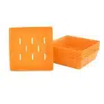 5X5 SHALLOW MICROGREEN TRAYS ORANGE WITH HOLES