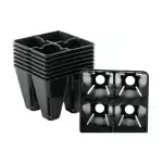 4 Cell Tray Insert | Black on side