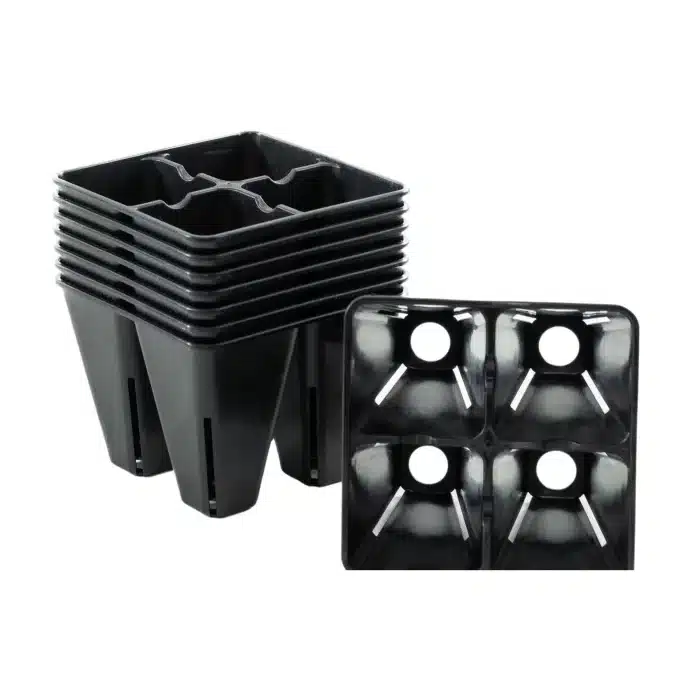 4 Cell Tray Insert | Black On Side