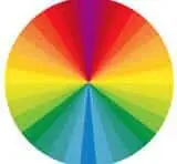 a circular rainbow colored circle