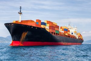 a large ship with containers on it