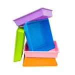 Jumble Of 1010 Deep Black Trays With No Holes