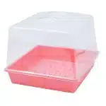 1010 deep pink tray with holes and humidity dome