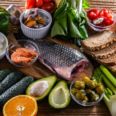 Food Products Representing The Mediterranean Diet Which May Improve Overall Health Status