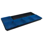 1020 Black Shallow Tray 5x5 Blue 5