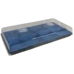 1020 Black Shallow Tray 5x5 Blue 8 Humidity Dome