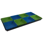 1020 Black Shallow Tray 5x5 Blue Green