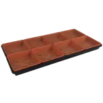 1020 Black Shallow Tray 5x5 Orange