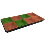 1020 Black Shallow Tray 5x5 Orange Green (3)