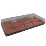 1020 Black Shallow Tray 5x5 Orange Humidity Dome