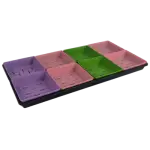 1020 Black Shallow Tray 5x5 Purple Pink Green