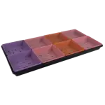 1020 Black Shallow Tray 5x5 Purple Pink Orange