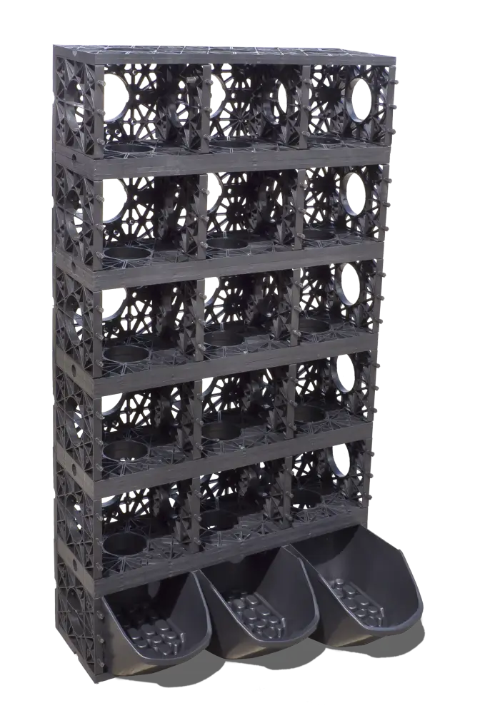 Gro-Wall Kit Assembled 3 Pots